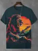 Camiseta Transfronteriza de Verano 2026 Serie Hip Hop Europea y Americana Estampado Digital 3D para Hombre Holgada Casual Sudadera Camiseta de Manga Corta