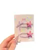 Pinza de BB de Estrella de Mar Degradada para Niños Pinza para el Pelo de Lazo Linda Pinza para el Flequillo Lateral Pinza Versátil para el Cabello