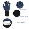 Guantes de Cinco Dedos para Barbacoa Resistentes a Altas Temperaturas, Antiescaldantes, Retardantes de Llama, Ignífugos, Aislados de Silicona para Horno Microondas
