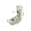 Accesorios para Perfiles de Aluminio Huangyu Wenzhou Conector de Ranura de Esquina Ángulo Recto Integrado Oculto Estándar Europeo Estándar Nacional 20/30/40/45