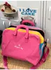 Bolsa de Viagem Curta Multicor Simples e Estilosa, Bolsa de Mão Leve para Viagens de Negócios, Pode Ser Fixada a uma Mala de Rodinhas, Adequada para Bagagem, Embarque, Acomodação e Uso na Academia