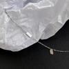 Pulsera de plata de ley s925 con diseño de la suerte y forma cuadrada para mujer, estilo informal, combinable con todo.