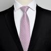 Corbata Roja para Hombre con Estilo de Cremallera, Ropa Formal para Bodas, Novio, Negocios, Anudada a Mano, Fácil de Jalar Sin Nudos