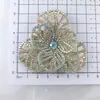 Flor de Cabello Grande de Flor 3D con Pedrería Super Brillante Europea y Americana Accesorios para el Cabello Completamente de Pedrería Pinza de Resorte Accesorios de Pedrería Tocado