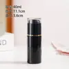 Botella de Vidrio Negro Brillante para Loción, Botella Spray para Tónico Opaca a la Luz, Botella Dispensadora de Loción Tipo Prensa, Botella Vacía para Muestras Cosméticas