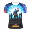 Camiseta de verano de manga corta de comercio exterior de Amazon para hombre Vengadores 4 camiseta de manga corta con cuello redondo estampada en 3D una generación de cabello