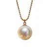 Colar de Pérolas Minimalista Estilo Francês para Mulheres, Corrente de Clavícula de Luxo Leve Elegante de Alta Qualidade, Colar com Pingente Versátil e Exquisito