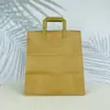 Bolsa de Papel Kraft para Ropa y Bolsos con Impresión Personalizada para Compras de Ropa, Regalos, Bolsas de Empaque para Llevar Té de Leche