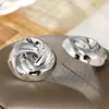 Pendientes Circulares Retorcidos de Color Caramelo Minimalistas Europeos y Americanos, Accesorios de Oreja Geométricos Acrílicos Únicos