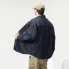 Marca de moda de alta gama Camisa de mezclilla retro japonesa para hombre de manga larga 2024 primavera nueva azul camisa de trabajo abrigo