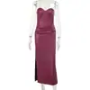 Xy24516 Verano 2026 Nuevo Estilo Europeo y Americano Sexy Vestido Tubo de Cuero sin Espalda para Mujer