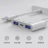 Adecuado para Adaptador OTG de Enchufe Hembra USB Doble Puerto de Apple para Conectar Memoria USB 3.0 Convertidor para Teléfono Móvil iPhone para Conectar a Memoria USB