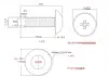 Tornillo para Computadora de Cabeza Plana Phillips con Punta Aguda, Tornillo para Gabinete de Zinc Negro, Tornillo Grande de Cabeza Plana M10-32*19Tm