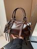Comércio Exterior Bolsa Pequena Retro de Alta Qualidade Feminina 2024 Nova Outono e Inverno Versátil Bolsa Transversal Bolsa Boston Portátil