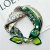Bufandas de Seda al por Mayor para Regalos en el Extranjero y Recuerdos, Seda Genuina Transfronteriza Primavera y Verano Decorativo 53cm Pañuelo de Cuello Floral Bufanda Cuadrada Pequeña