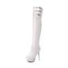Botas de tacón fino de mesa de agua de club nocturno europeo y americano para mujer otoño e invierno botas altas hasta la rodilla talla de comercio exterior 09-26