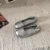 Sapatos Mary Jane de Verão 2026 com Bico Redondo e Salto Interno, Sapatilhas com Laço para Meninas, Sapatos Versáteis para Avós