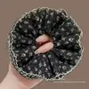 Diadema de lazo de encaje de moda, banda para el cabello extragrande estilo coreano, delicado patrón floral, perfecta para crear un peinado de moño