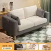 Sofá apartamento pequeño minimalista moderno tres doble habitación de alquiler dormitorio sala de estar tela de celebridad de internet tipo económico de madera simple
