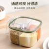 Sal de Casa Tarro de Condimentos de Cocina Botella de Especias con Múltiples Compartimentos Condimento MSG Almacenamiento Integrado Caja de Especias Caja de Especias Sin Pimienta