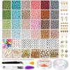 Popular Transfronteiriço Conjunto de Argila Macia de 28 Grades Caixa Kit para Fazer Joias Contas Soltas Acessórios para Pulseiras Contas DIY
