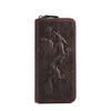 Cartera de Cuero con Diseño de Dragón Guofeng para Hombre Gran Capacidad Billetera Vertical para Monedas de Negocios Bolso de Mano Simple con Cremallera Venta al por Mayor