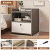 Mesita de Noche Pequeña para el Hogar Simple Moderna Estante de Almacenamiento para Mesita de Noche Armario de Almacenamiento con Cerradura Armario de Almacenamiento para Dormitorio de Alquiler