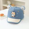 Gorra de pico para niños y niñas, estilo nuevo Primavera 2026, Sombrero de sol con forma de dinosaurio, Gorro de algodón para bebé de ala corta