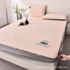 Juego de tres piezas de colchoneta de látex de seda helada para verano, funda de cama plegable para dormitorio de estudiantes, individual, lavable, para uso doméstico y con aire acondicionado.