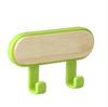Gancho de Madera de Cabeza Redonda Gancho Adhesivo Multifuncional para el Hogar Sin Clavos Fuerte Soporte de Carga Gancho Creativo Gancho para Puerta Gancho