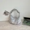 Nova Bolsa de Ombro Plissada com Laço Estilo Coreano 2026 para Mulheres, Bolsa de Axila com Design Único, Bolsa Simples e Versátil para o Dia a Dia