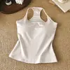Camisola Fina para Mujer con Copas, Versátil para Primavera y Verano, Se Puede Usar como Prenda Interior o Exterior, Top Sexy