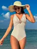 Traje de baño de una pieza transfronterizo nuevo 2027, de alta gama, sexy, color liso, más vendido en Amazon, Traje de baño popular de comercio exterior para mujer