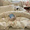Desejo Puro Rosa Nude Uso Diário, tema de gatinhos pequenos, tecido de algodão lavado, conjunto de cama de quatro peças para casais, conjunto de cama de três peças para camas de solteiro, fabricado em fábrica