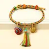 Fio Colorido Tecido à Mão para o Dia das Crianças, Pulseira com Borla de Cabeça de Tigre Zongzi Pequeno, Pulseira Contas para Atacado