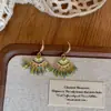Brincos Boêmios em Forma de Leque com Franjas para Mulheres, Novos Brincos Étnicos Estilo Chinoiserie, Brincos Retro de Nicho Únicos Estilo Festa
