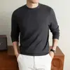 Suéter de punto jacquard de alta resistencia para hombre con cuello redondo, versátil para primavera y otoño, estilo casual urbano clásico, transfronterizo directo