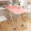 Mesa Dobrável, Mesa Lateral, Mesa de Jantar Doméstica Simples, Mesa Pequena Fácil de Usar para Comer, Adequada para 2-4 Pessoas, Mesa Quadrada Pequena Portátil para Montar Barracas