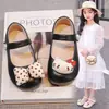 Zapatos mocasín casuales para mujer de nuevo estilo, charol con lunares, moño, hebilla única, punta redonda, suela plana
