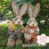 45 cm Coelho de Palha Estilo Pastoral Presente de Aniversário Peter Rabbit Internet Celebridade Coelho Feito à Mão Ornamentos de Sala de Estar