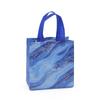 Bolsa de mão marbling com estampa criativa bolsa de compras não tecida dobrável à prova d'água bolsa para viagem atacado