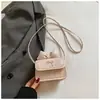 Mini Bolso Cuadrado Estilo Coreano 2026 Nuevo Dibujos Animados Lindo Moño Dulce Chica Bolso Cruzado Cartera para Labiales Monedas