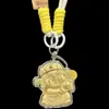 Ouro Puro 999 Deus da Riqueza Lingote Gato da Sorte Hello Kitty Gato Corrente de Telefone Dourada Chaveiro Pingente de Bolsa