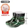 Botas de chuva femininas de cano médio, sapatos aquáticos da moda de corte baixo, antiderrapantes, impermeáveis, de cano curto, leves, borracha espessa e resistentes ao desgaste