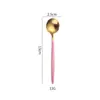 Cuchara de postre para café portugués Acero inoxidable Vajilla occidental Cuchara Pequeña cuchara redonda Cuchara para regalo de té Logo impreso