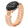 Adecuado para Google 1/2 Watch con Google Pixel Watch 3/4 41mm Correa Brillante de Cuatro Pétalos y Tres Perlas