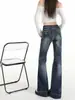 Jeans American Retro de Tiro Bajo Micro-Campana para Mujer Otoño 2026 Nuevos Ajustados No Pegajosos Bootcut Campana Pantalones Largos