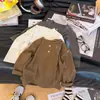 Camiseta Base de Bosque Otoñal para Niños Manga Larga Casual Niños Niñas