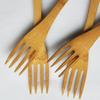 Vajilla Occidental Set de Cuchillo y Tenedor de Bambú Tenedor de Postre y Fruta Personalizado Tres Dientes Cuatro Dientes Tenedor de Bambú Personalizado con Logotipo Imprimible