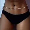 Cadena de hoja de moda cadena corporal de playa para mujer joyería transfronteriza europea y americana cadena de cintura de hueso de serpiente simple sexy de calle